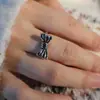 Anillo de Lazo Vintage de Moda INS Personalizado Estilo Hong Kong Plata Tailandesa Chapada Anillo Abierto Nudoso para Dedo Índice Venta al por Mayor