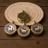 Llavero Giratorio de Latón Zodiaco Cinabrio Colgante para Coche Bolso Artesanía Creativa Unisex Venta al por Mayor