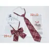 En stock de fábrica Corbata de moño a cuadros para niñas Corbata de moño gratis Estilo Universitario Japonés Corbata de Uniforme JK Traje de Corbata de moño