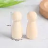 Color Madera Natural Figuras Pequeñas de Madera Muñecas de Madera Pintadas Creativas para Niños Muñecas de Madera Pintadas a Mano DIY Graffiti Juguetes de Madera Adornos de Figuras de Madera