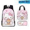 3D Nuevo Producto HelloKitty Dibujos Animados Lindo Sanrio Hello Kitty Mochila Bolsa Escolar para Estudiantes Bolsa para el Almuerzo Estuche para Lápices