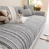 Cojín de Asiento para Sofá de Chenilla Silicona Antideslizante Resistente al Desgaste Resistente a los Arañazos Simple Lujo Ligero Todas las Estaciones Universal Tela Protectora para Sofá de Cuero