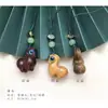 Centenas de Pingentes de Bolsa Tecidos à Mão, Pingentes Deslumbrantes de Jacarandá, Chaveiros de Cabacinha, Pingentes para Celular, Pontos Turísticos