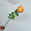 Rosa Simulada Pintura al Óleo Única Rosa Fresca Arreglo de Boda Flor Simulada Decoración de Hotel Restaurante Flor Falsa Flor de Seda