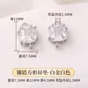 En stock, entrega rápida, colgante con incrustaciones de circonita, material de collar de corazón cuadrado, accesorios de joyería DIY de alta gama de nicho para mujer