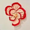 Flores Artificiales Tridimensionales Plisadas para Decoración de Sala de Bodas, Flores de Papel Crepé para Mesita de Noche de Boda, Flores de Papel para Decoración de Pared de Fondo de Dormitorio