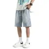 Shorts Esportivo de Verão para Homens, Marca da Moda, Corte Solto, Tamanho Grande, Estilo Americano, Cor Sólida, Shorts Casuais Versáteis de Cinco Pontos