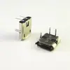 Placa de Encaixe Micro USB 2P Dois Pinos / MICRO5P 2P 90 Graus / Assento Fêmea Mike Boca de Rolo