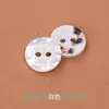 Tarobe Accesorios para Ropa de Dos Ojales Estilo Chino Botones para Camisa Botones de Concha Natural Jinda