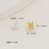 Folheado a Ouro 18K Colorido Conservável Oco Suporte de Flor de Cintura Fina Contas Espaçadoras DIY Suporte de Flor Dupla Face Pulseira de Cristal Acessórios de Joias
