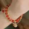 Pulsera de Conejo de Jade Benmingnian para Mujer, Diseño de Nicho Ins, Pulsera de Mano de Estudiante de Alto Valor, Regalo de Cumpleaños Antiguo para Novia