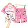 Pijama infantil de verano de manga corta al por mayor transfronterizo, traje para niños y niñas, ropa para el hogar para niños medianos y grandes, ropa de verano para bebés con aire acondicionado