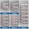 Estante Pequeño de 15 cm para Refrigerador Cocina Balcón Acero Inoxidable Estante de Almacenamiento Estante para Huecos de Piso Estante de Piso Multifuncional