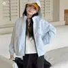 Chaqueta con capucha para niña 2026 Otoño Nuevo Estilo Solo para Niños Medianos y Grandes Chaqueta Cortavientos Estampada Ropa para Niños de Principios de Otoño