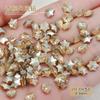 Venta al por mayor Celebridad de Internet Manicura Champagne Joyería de Diamantes Súper Brillante Maillard Rectangular Gota de Agua Diamante de Uña Forma Especial Punta Inferior