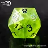 Dados de Dungeons and Dragons Set de 7 Piezas Galvanizado Burst Vidrio Verde Mate Dados Dndrpg Más Vendidos Transfronterizos