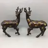 Enfeites de Cervo de Cobre um Par de Novas Decorações de Entrada para Sala de Estar em Casa Estilo Chinês Cervo Sika Mudou de Casa Novos Produtos