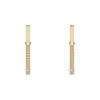 S925 Sterling Silver Ear Needle Requintado Completo Diamante Longo Geométrico Brincos Simples All-match Elegante Brincos Femininos