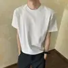 Camiseta Masculina de Manga Curta 2026, Novo Estilo de Verão, Camiseta Básica Masculina de Cor Sólida com Gola Redonda e Manga Curta de Alta Qualidade