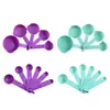 Cucharas Medidoras de Colores Set de 5 Piezas para Hornear en Casa con Báscula Cucharas para Condimentos Cucharas de Café Tazas Medidoras de Plástico Set de Cucharas Medidoras
