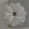 Scrunchie Retrô Estilo Francês para Mulheres, Elástico de Cabelo Versátil Coreano de Cetim de Alta Qualidade, Acessório de Cabelo Estilo Mori, Grande Ornamento de Cabelo