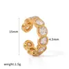Pinzas Minimalistas Versátiles con Tachuelas de Diamante para Mujeres Sin Perforaciones, Brazaletes de Zirconia de Alta Gama, Accesorios Únicos de Acero Inoxidable para Orejas