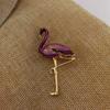 Explosiones Japonesas y Coreanas Esmalte Flamenco Elegante Versátil Chal Broche Pin para Mujer Corsage Broche Romántico