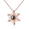 Regalo de Navidad Lenguaje del Amor Te Amo Collar Yulu Tú Alce Copo de Nieve Colgante de Aleación Venta al por Mayor