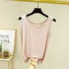 Regata de Modal Feminina Verão Nova Tamanho Grande Solta Sem Mangas Camisa Base Top Camiseta Regata Fina
