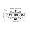 Set de Pegatinas de Pared con Logo para Baño Pegatina de Pared con Logo en Inglés para Baño Pegatina para Puerta Pegatina Decorativa de Pared Removible Transfronteriza