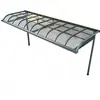 Toldo curvo para terraço de liga de alumínio direto da fábrica de Foshan com painéis de policarbonato PC, toldo de sol e cobertura à prova de chuva para pátio de villa