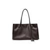 Bolsa Tote de Couro Genuíno Estilo Designer Grande Capacidade Bolsa Transversal de Mão Versátil Bolsa de Ombro Estoque Pronto de Fábrica Retrô Europeu e Americano