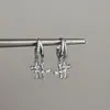 Pendientes de Aro con Cruz de Circonita para Mujer, Sencillos, Elegantes, Dulces, Geniales, Exquisitos, Modernos y a la Moda