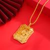 Collar de flores de oro arena de Vietnam para hombre y mujer, etiquetas, colgante de flor grande, estilo retro, colgante chapado en oro hueco, ventas directas de fábrica