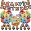 Decoração de Festa de Aniversário Tema Capivara Banner Bandeira de Bolo Conjunto de Balões Transfronteiriço Amazon
