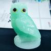 Adornos de animales de grava de cristal de resina con explosiones transfronterizas, imitación de jade, amatista en polvo, búho de cristal, decoración de escritorio, regalo