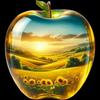 Pegatinas de Manzana con Paisaje de Cristal Super Hermosas Decoración Oculta de Pared para Dormitorio Baño Sala de Estar Papel Autoadhesivo Impermeable Creativo