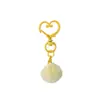 Llaveros de pompones coloridos, accesorios creativos con forma de corazón dopamina para teléfono y bolso, pequeños colgantes decorativos al por mayor