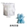 Ángel Rezando, Molde de Silicona para Velas de Aromaterapia de Ángel, Adornos de Yeso con Alas de Ángel Pequeñas para Pegamento DIY