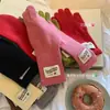 Nuevos calentadores de muñeca rojos de Navidad extendidos, guantes de punto para mujer, adecuados para ciclismo al aire libre, con dos dedos expuestos para uso en pantalla táctil, cálidos y con dedos separados