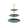 Exhibidor de Adornos para Mesa de Postres de Tres Niveles Soporte para Pastel para Fiesta de Boda y Cumpleaños Set de Mesa para Postre, Dulces y Té Plato para Fruta