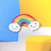 Broche de acrílico dos desenhos animados trevo de quatro folhas girassol crachá saco cartão acessórios adesivos de telefone móvel fábrica atacado