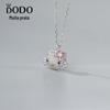 S925 prata esterlina diamante kt gato colar feminino coreano bonito doce dos desenhos animados gatinho moda jóias geração