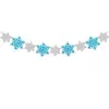 Decoração de festa de Natal de inverno suprimentos banner de chá de bebê adereços de foto decorações suspensas de floco de neve banner de papel