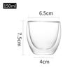 Copo de café transparente de vidro com alto teor de borosilicato e alta temperatura Copo de frutas em formato de ovo Copo de chá com flor com isolamento de camada dupla Copo de camada dupla