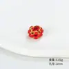 Pulsera de Cuerda para la Mano Nudo Flor de Durazno Tejida a Mano Pura Pulsera Cuentas Espaciadoras Accesorios DIY Semi-Terminado Nudo Plano Anillo Dorado