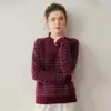Nuevo Suéter de Cachemira para Mujer Otoño/Invierno 2026, Cuello Redondo, Punto de Cachemira Jacquard Nuevo Estilo Fair Isle Vintage, Suéter Base de Punto