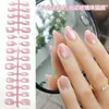 Uñas Vestibles de Comercio Exterior Más Vendidas, Parches de Manicura Ovalados Cortos Diarios, Uñas Terminadas Hechas a Mano, Tiras de Uñas Pre-Hechas
