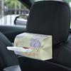 Caja de Cajón para Coche Piel Lujo Ligero Caja de Pañuelos Tulipán Sentido Avanzado Colgante para Coche Caja de Almacenamiento para Hogar Sala de Estar