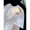 Camiseta Casual Retro Estilo Americano Manga Curta Masculina Verão 2024 Nova Moda Tendência High Street Marca Versátil Top de Nicho